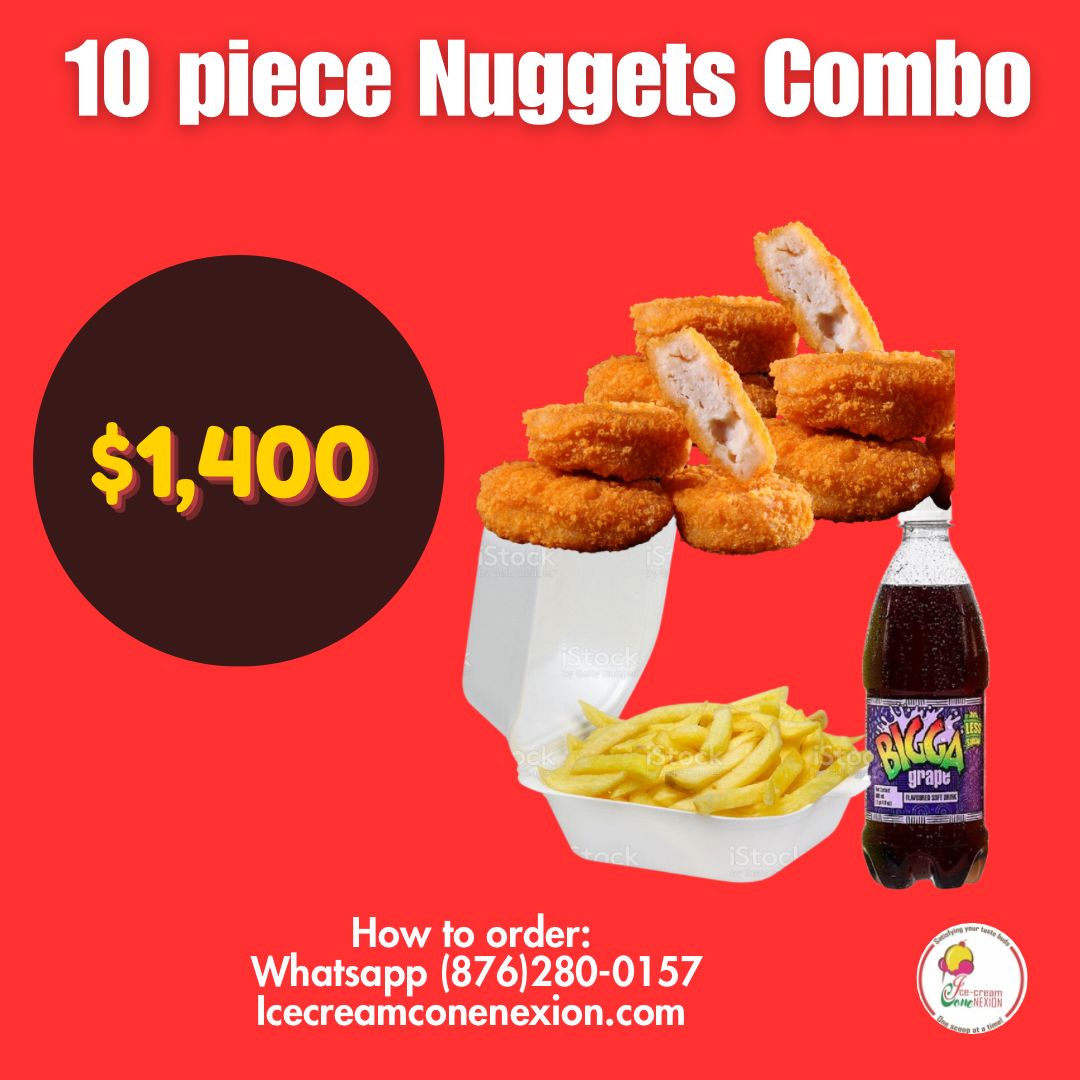 10pc Chicken Nuggets Combo – Ice Cream Conenexion